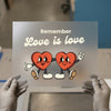 Love is Love Hearts | DTF Transfer Ready to Press | Retro Cartoon Heat Transfer