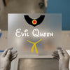 Evil Queen Text & Collar | DTF Transfer Ready to Press | Villainous Style Heat Transfer