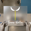 Minimalist Snow White Bow & Name | DTF Transfer Ready to Press | Iconic Heat Transfer