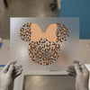 Leopard Minnie Head with Bow | DTF Transfer Ready to Press | Animal Print Heat Transfer