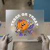 Retro Spooky Pumpkin & Bat | DTF Transfer Ready to Press | Halloween Heat Transfer