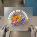 Retro Spooky Pumpkin & Bat | DTF Transfer Ready to Press | Halloween Heat Transfer