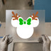 Minnie Christmas Reindeer | DTF Transfer Ready to Press | Festive Holiday Heat Transfer