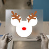 Christmas Mouse Reindeer | DTF Transfer Ready to Press | Festive Holiday Heat Transfer