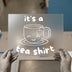 Cute Tea Cup | DTF Transfer Ready to Press | Kawaii Outline Heat Transfer