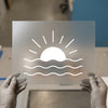 Minimalist Sunset & Waves | DTF Transfer Ready to Press | Coastal Heat Transfer