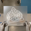Anatomical Brain | DTF Transfer Ready to Press | Outline Minimalist Heat Transfer