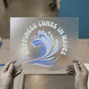 Happiness Comes in Waves | DTF Transfer Ready to Press | Ocean Aesthetic Heat Transfer