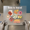 Born To Travel Icons | DTF Transfer Ready to Press | Adventure Heat Transfer