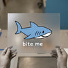Shark 'Bite Me' | DTF Transfer Ready to Press | Cartoon Heat Transfer
