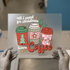 Christmas Coffee Lover | DTF Transfer Ready to Press | Retro Holiday Heat Transfer
