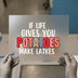 Potatoes Make Latkes | DTF Transfer Ready to Press | Humorous Foodie Heat Transfer
