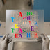 Retro Rainbow Teacher | DTF Transfer Ready to Press | Groovy Heat Transfer