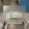 Kindergarten Teacher DTF Transfer Ready to Press | Distressed Block Heat Transfer