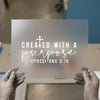 Created with a Purpose | DTF Transfer Ready to Press | Christian Heat Transfer