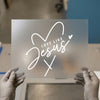 Love Like Jesus Script Heart | DTF Transfer Ready to Press | Christian Heat Transfer
