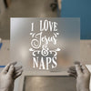 I Love Jesus & Naps | DTF Transfer Ready to Press | Humorous Script Heat Transfer