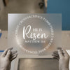 He Is Risen Matthew 28:6 | DTF Transfer Ready to Press | Christian Heat Transfer