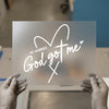 No Worries God Got Me Faith DTF Transfer Ready to Press | Script Heat Transfer