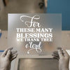 Blessings Thank Thee | DTF Transfer Ready to Press | Elegant Script Heat Transfer