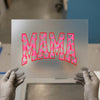 Mama Heart Pattern | DTF Transfer Ready to Press | Retro Heat Transfer