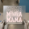MAMA with Checkered Bow | DTF Transfer Ready to Press | Cute Heat Transfer