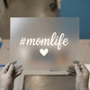 #momlife Heart | DTF Transfer Ready to Press | Script Style Heat Transfer