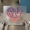 World's Best Mom Heart Design | DTF Transfer Ready to Press | Mother's Day Heat Transfer