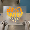 Best Mom Ever Heart | DTF Transfer Ready to Press | Retro Style Heat Transfer