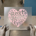 Best Mom Ever Heart DTF Transfer Ready to Press | Pink Floral Heat Transfer