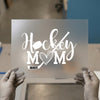 Hockey Mom Script Heart | DTF Transfer Ready to Press | Sports Heat Transfer