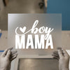Boy Mama Heart | DTF Transfer Ready to Press | Script Heat Transfer