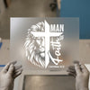 Man of Faith Lion Cross | DTF Transfer Ready to Press | Christian Heat Transfer