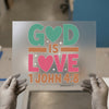 God Is Love 1 John 4:8 | DTF Transfer Ready to Press | Retro Religious Heat Transfer