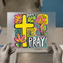 Floral Cross Pray | DTF Transfer Ready to Press | Inspirational Heat Transfer