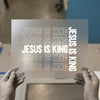 Jesus Is King Text | DTF Transfer Ready to Press | Bold Christian Heat Transfer