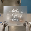 Faith Hope Love Script | DTF Transfer Ready to Press | Inspirational Heat Transfer