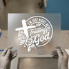 Trusting God Cross & Roses | DTF Transfer Ready to Press | Faith Heat Transfer