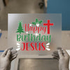 Happy Birthday Jesus DTF Transfer | Ready to Press Christmas | Festive Christian Heat Transfer