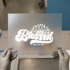 Blessed Sunflower & Psalm 119:1 | DTF Transfer Ready to Press | Retro Heat Transfer