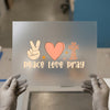 Peace Love Pray Boho DTF Transfer Ready to Press | Retro Style Heat Transfer