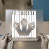 Juneteenth Fist Raised | DTF Transfer Ready to Press | Commemorative Heat Transfer