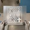 Forgiven Cross Collegiate Font | DTF Transfer Ready to Press | Faith Heat Transfer