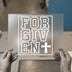 Forgiven Cross Collegiate Font | DTF Transfer Ready to Press | Faith Heat Transfer