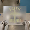 Faith Over Fear Cross | DTF Transfer Ready to Press | Christian Heat Transfer