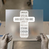 God Says You Are Loved Cross | DTF Transfer Ready to Press | Christian Heat Transfer