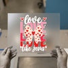 Love Like Jesus Bow | DTF Transfer Ready to Press | Valentine's Heat Transfer