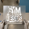 Gym and Jesus Design | DTF Transfer Ready to Press | Bold Christian Heat Transfer