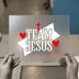 Team Jesus Red Cross & Hearts | DTF Transfer Ready to Press | Faith Heat Transfer