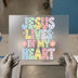 Jesus Lives In My Heart | DTF Transfer Ready to Press | Retro Floral Heat Transfer